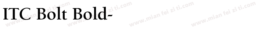 ITC Bolt Bold字体转换